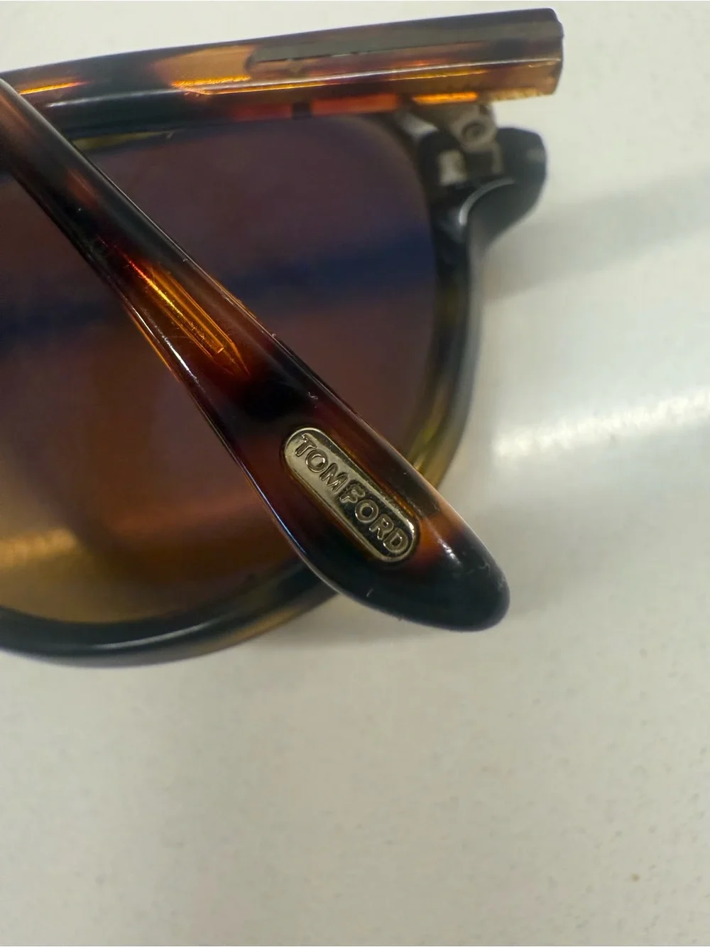 Tom Ford Spencer Tortoiseshell Frame Sunglasses with Brown Lenses